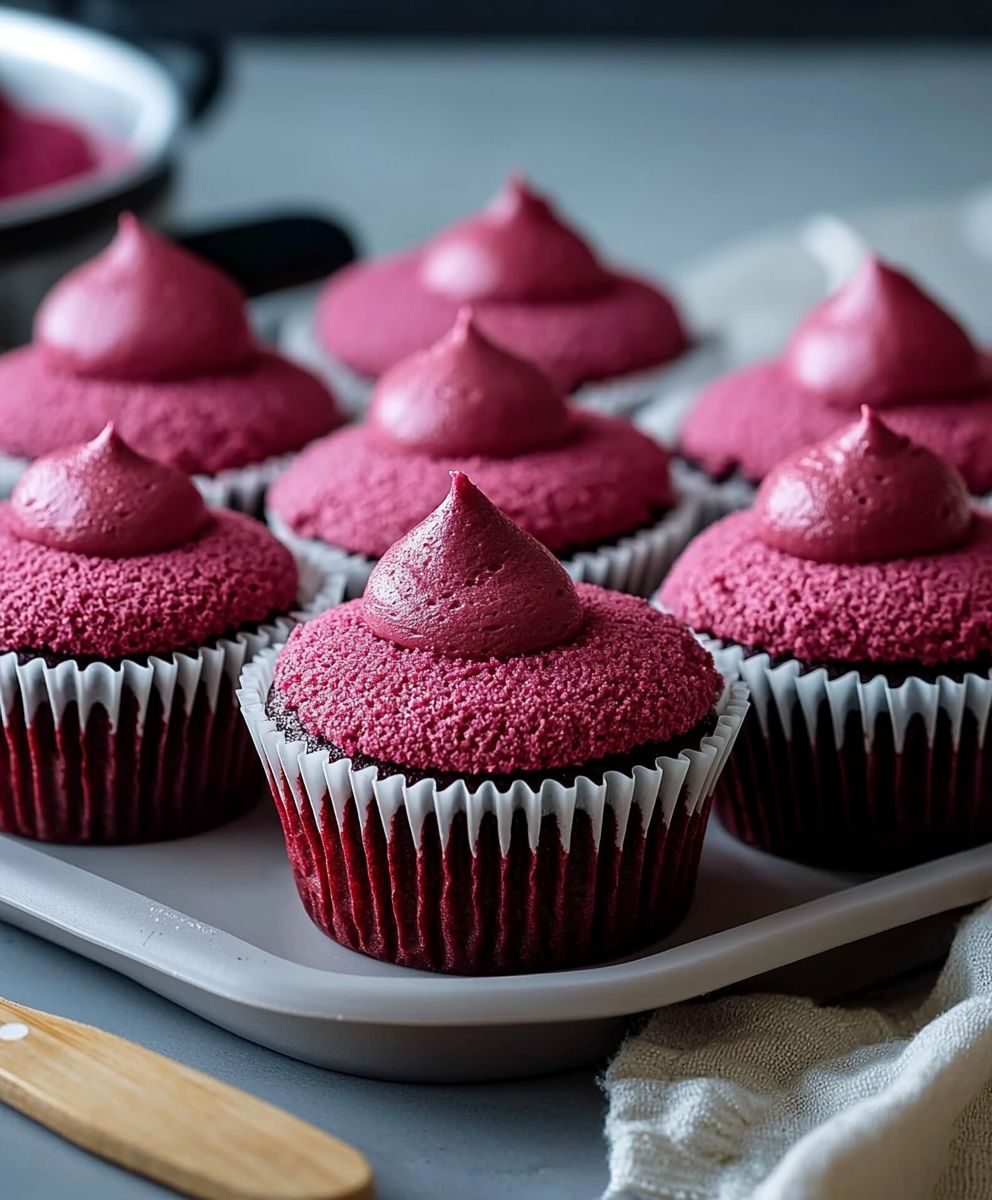Pink Velvet Cupcakes