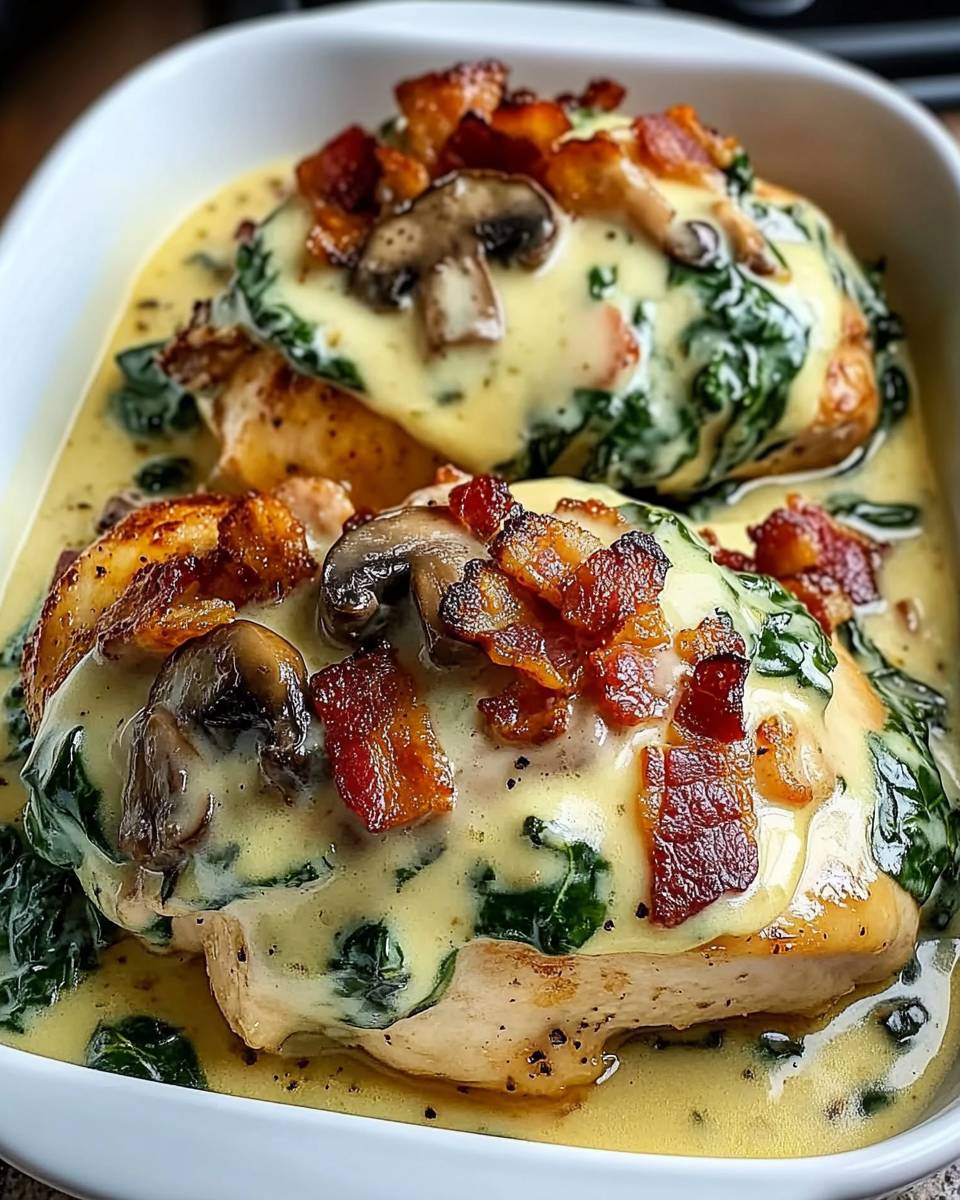Smothered Chicken with Spinach