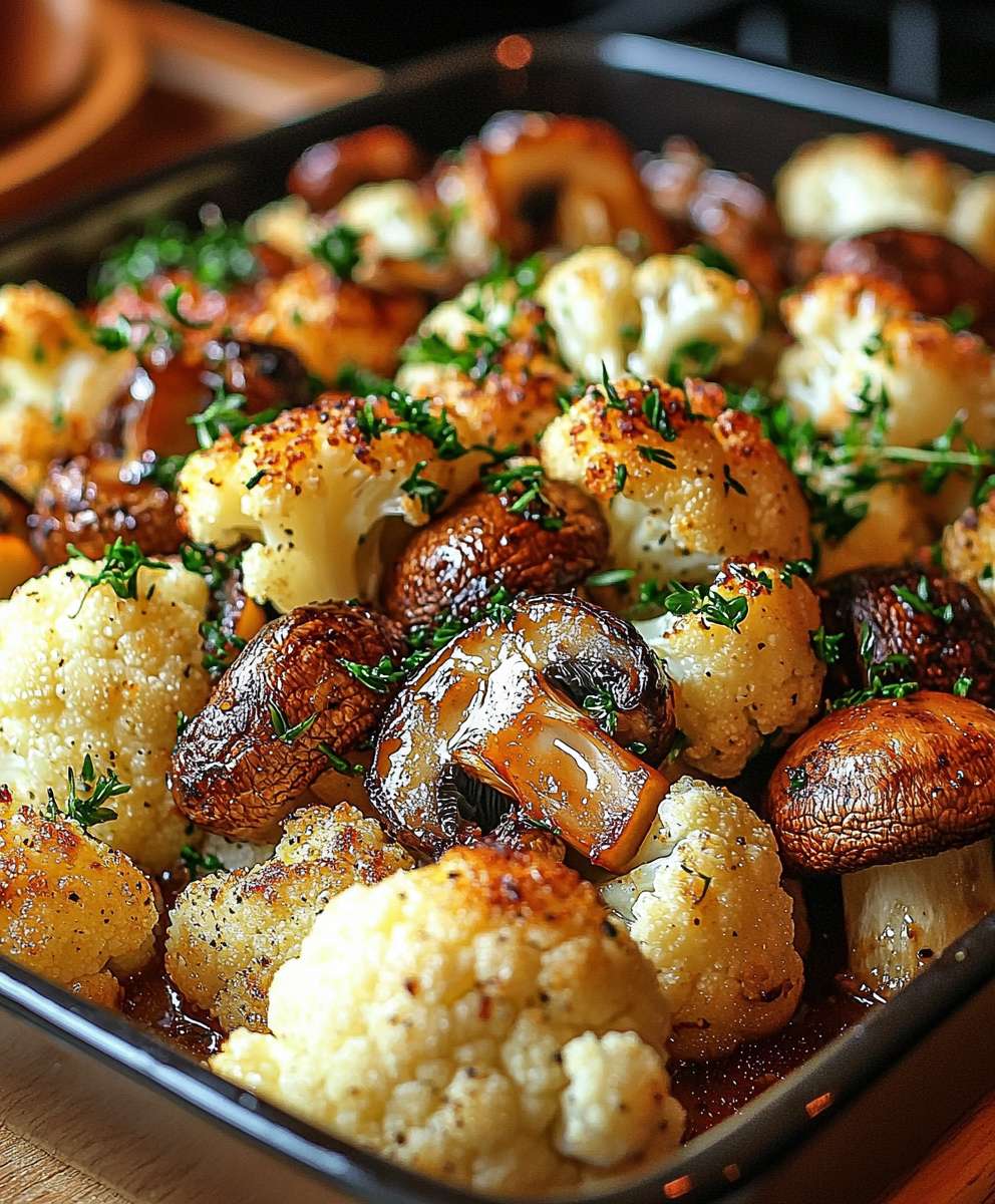 Garlic Roasted Cauliflower Mushrooms
