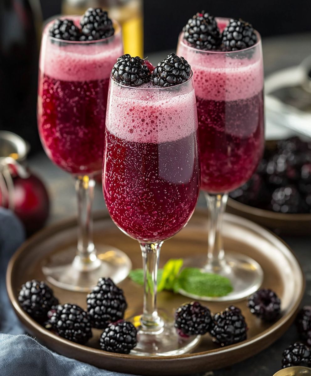 Blackberry Mimosa Cocktail