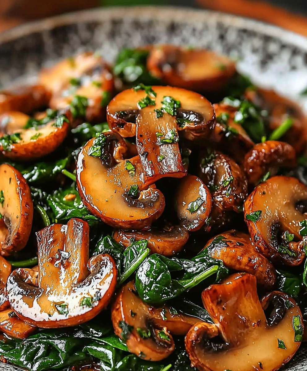 Sautéed Mushrooms and Spinach
