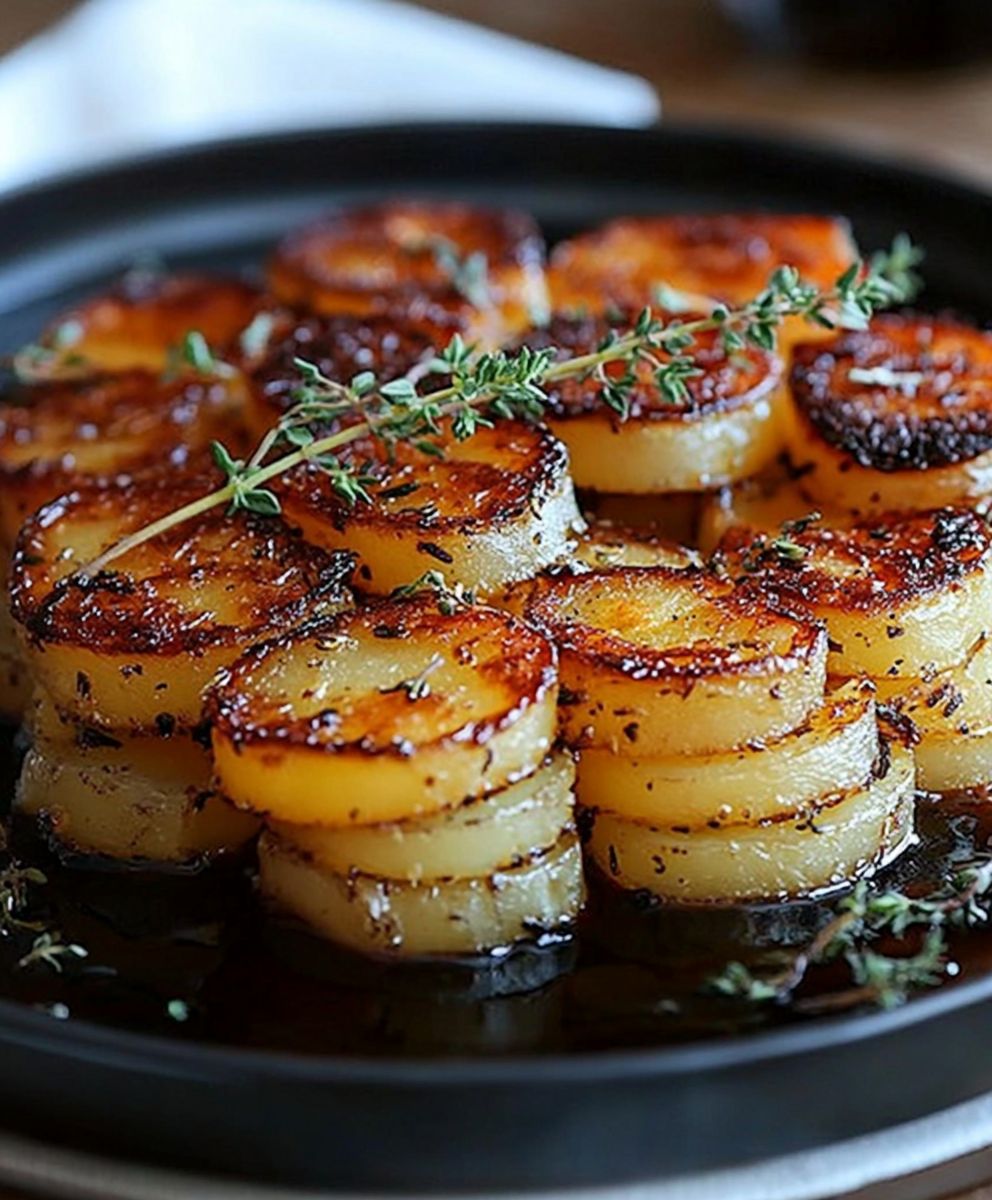 Crispy Balsamic Thyme Potatoes