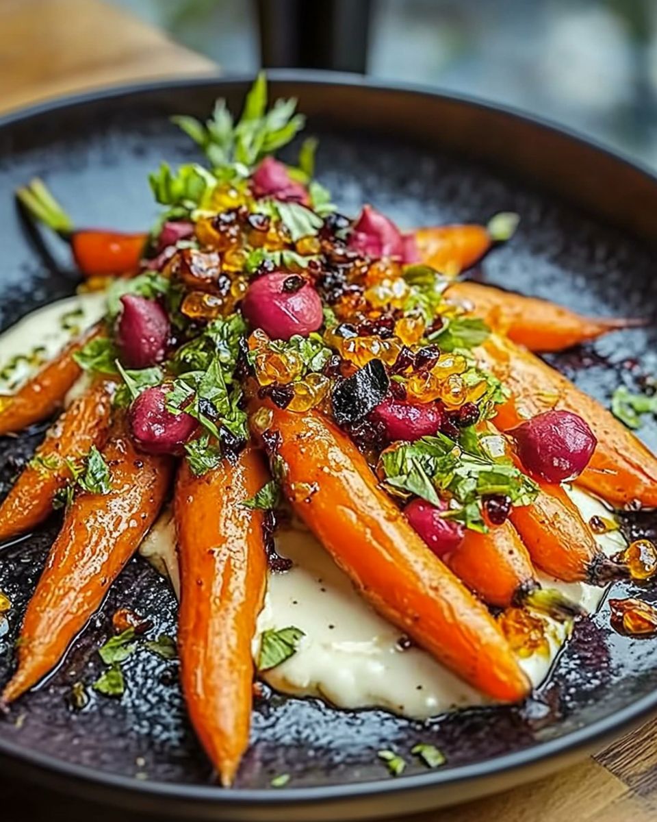 Roasted carrot maple salad