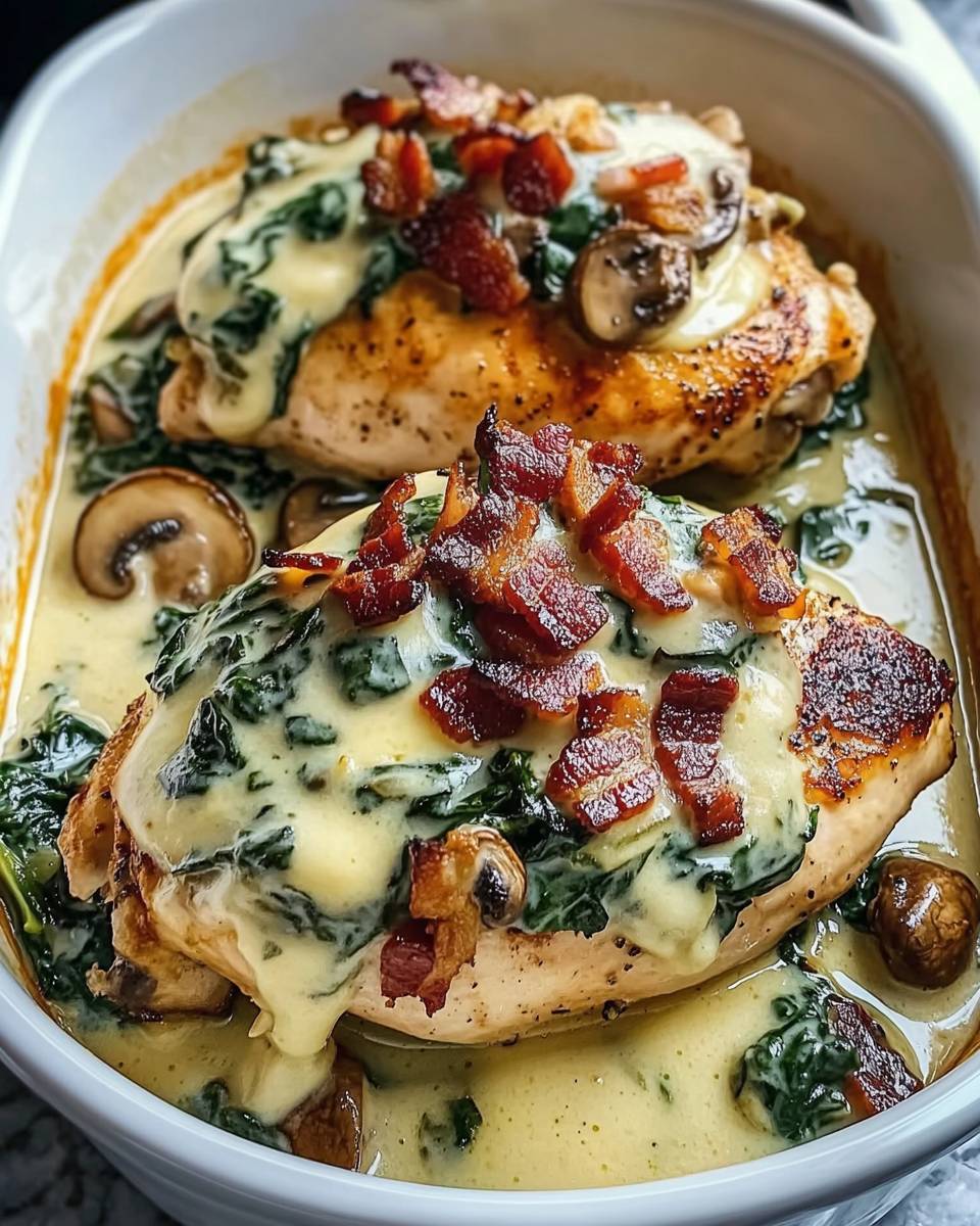 Smothered Chicken with Spinach