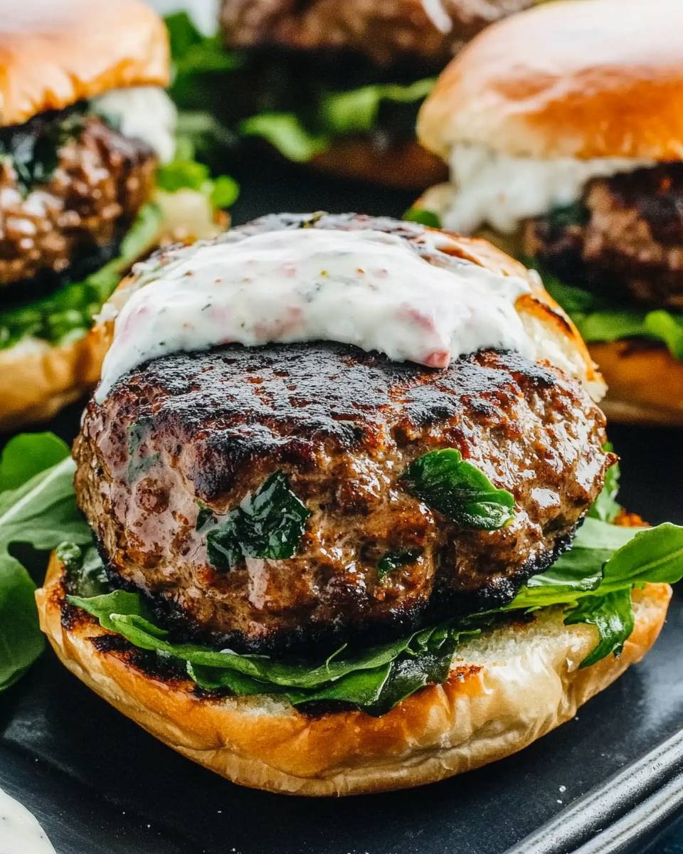 Greek Burgers with Feta