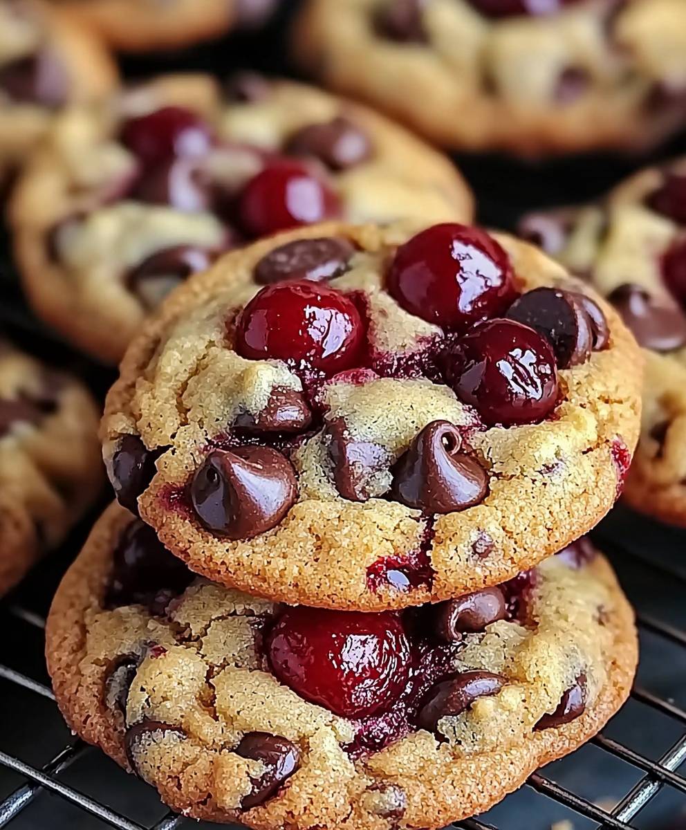 Maraschino Cherry Chocolate Chip Cookies