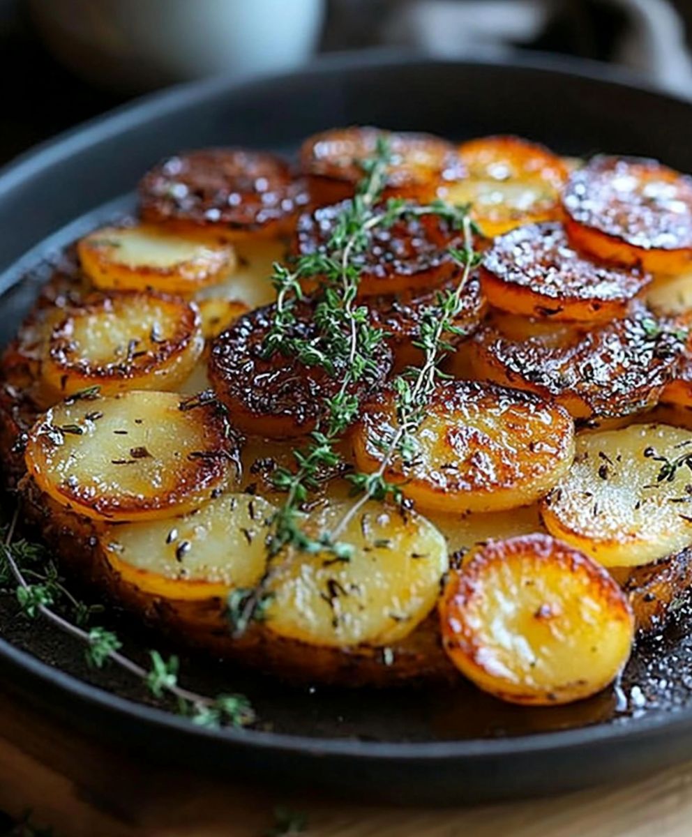 Crispy Balsamic Thyme Potatoes