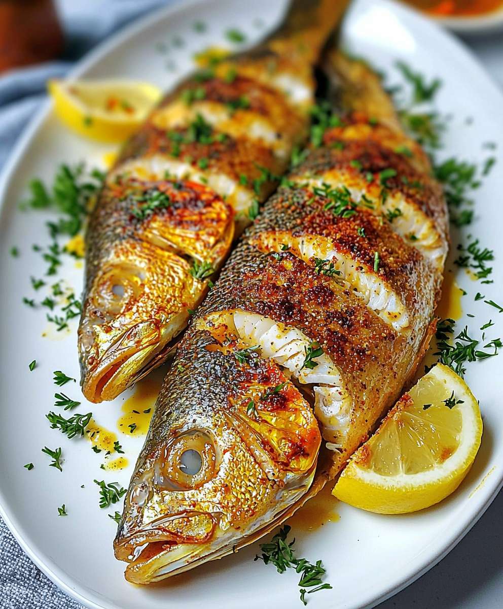 Oven Baked Whole Snapper