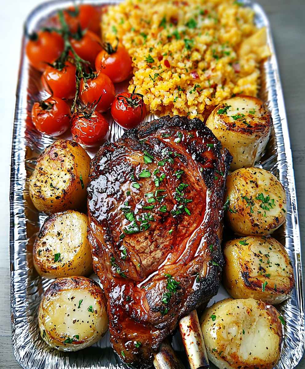 Surf and Turf Tomahawk Steak