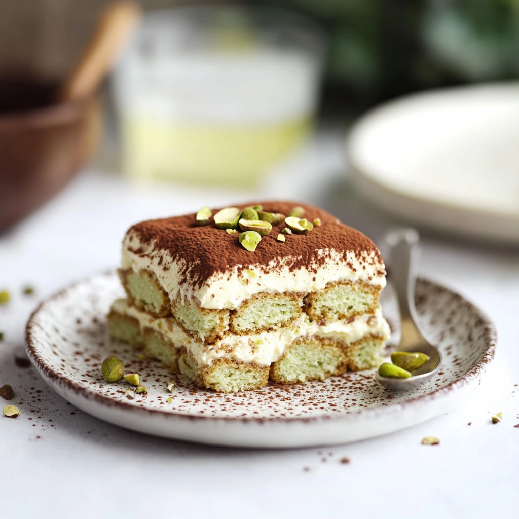 Pistachio Tiramisu Dessert