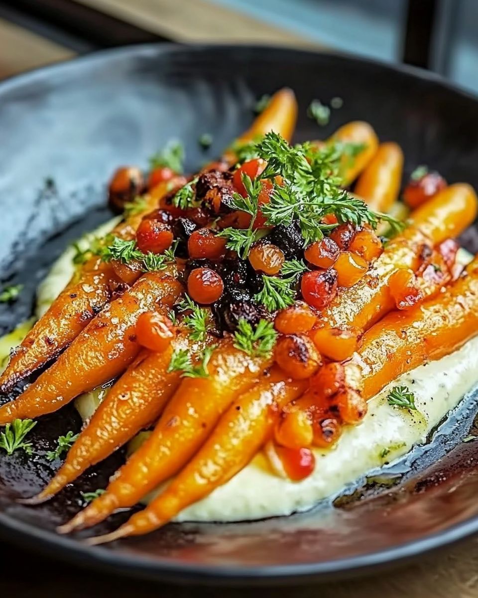 Roasted carrot maple salad