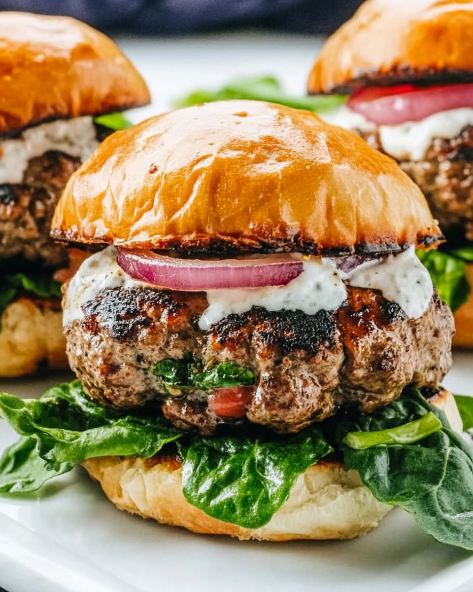 Greek Burgers with Feta