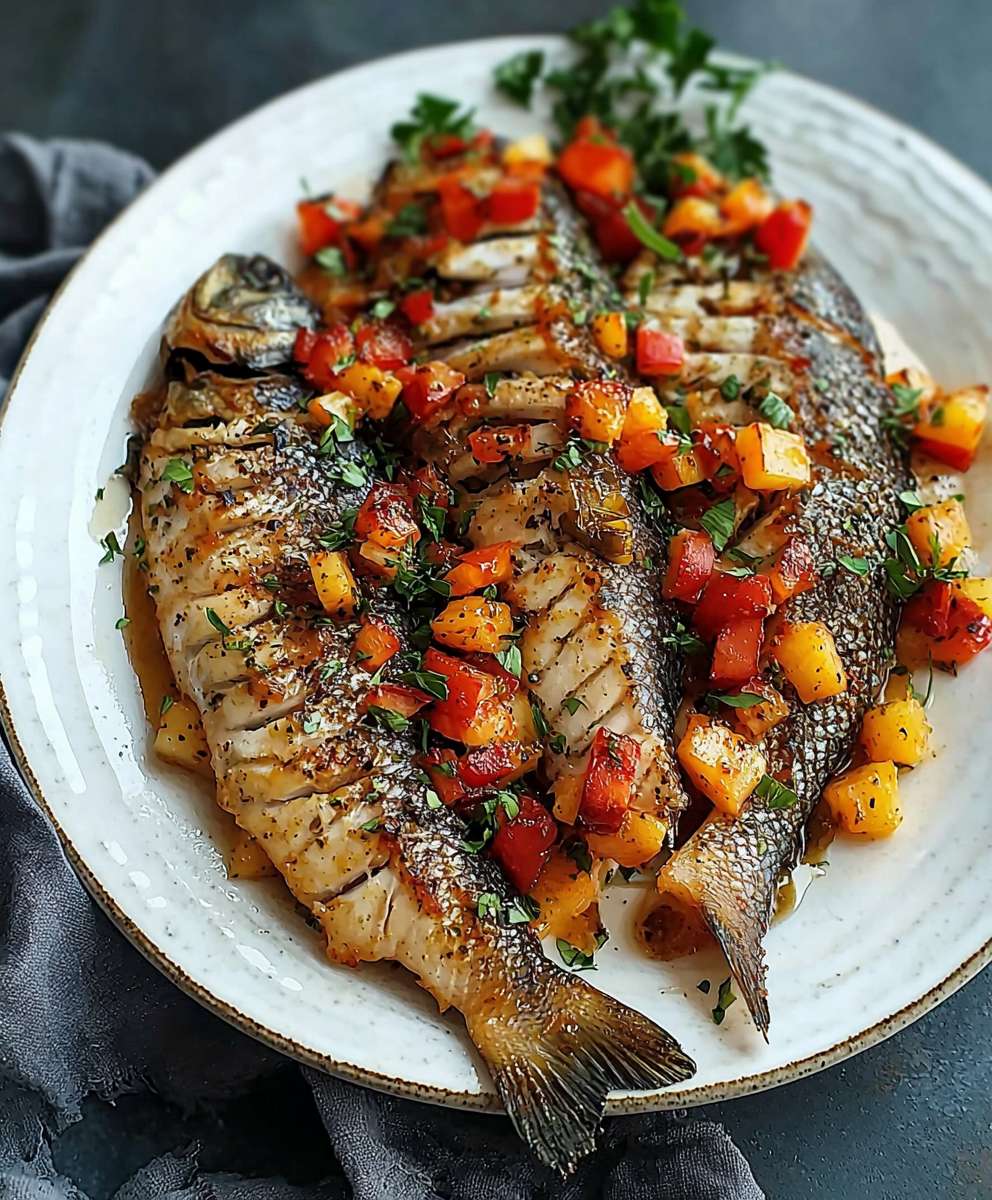 Oven Baked Mediterranean Branzino