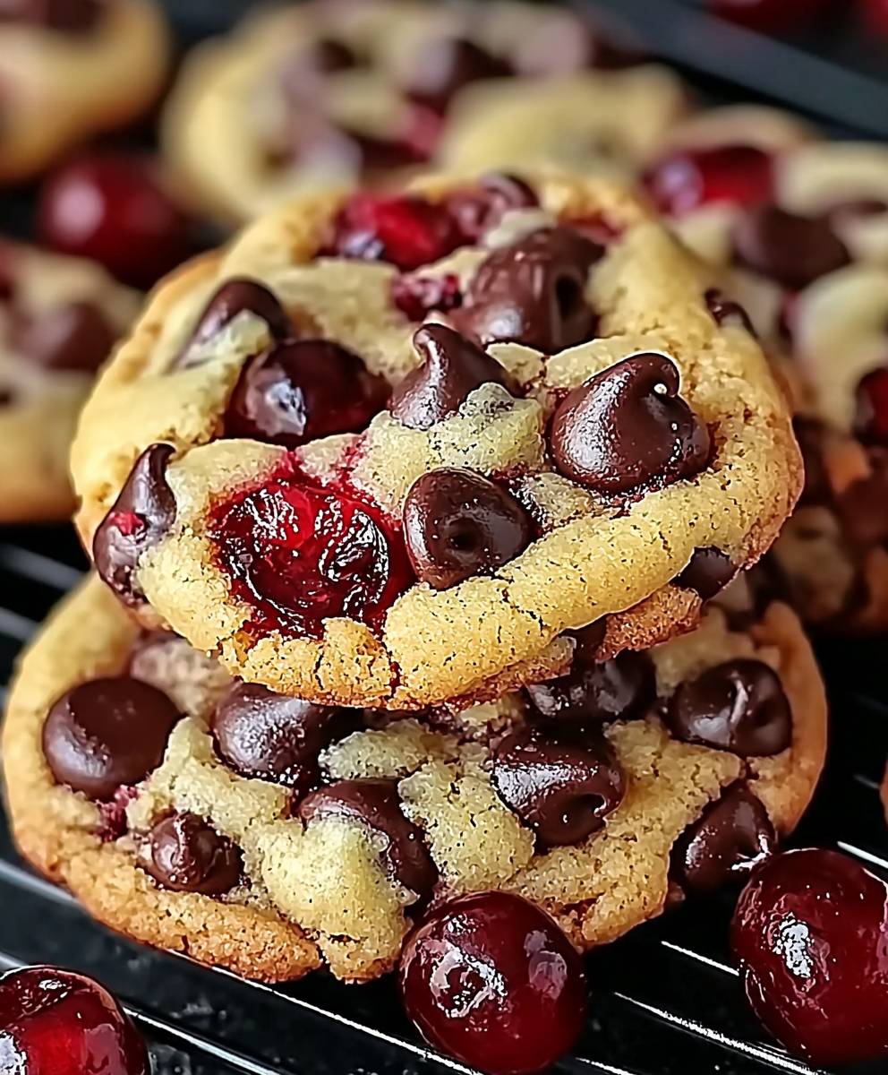 Maraschino Cherry Chocolate Chip Cookies