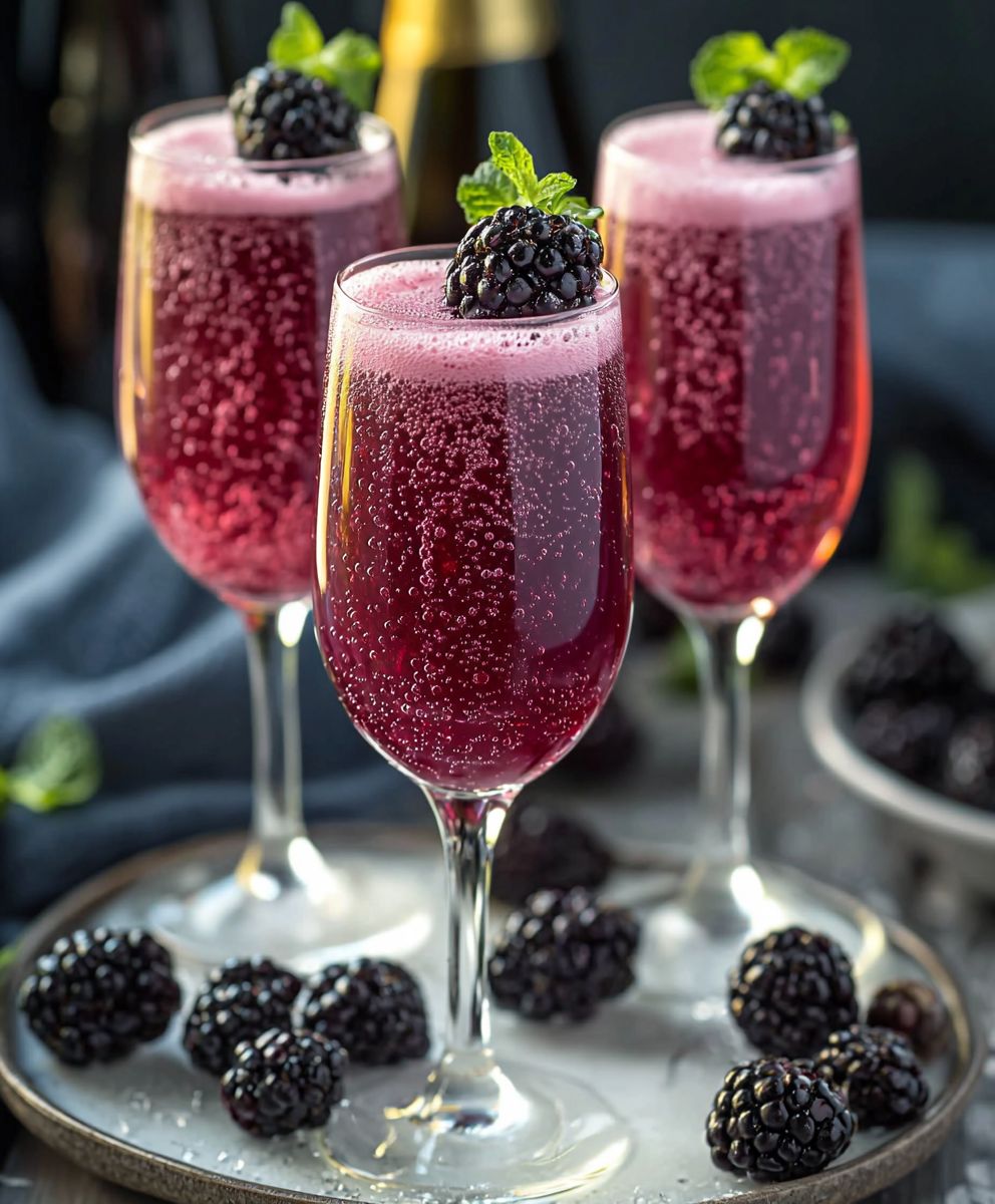 Blackberry Mimosa Cocktail