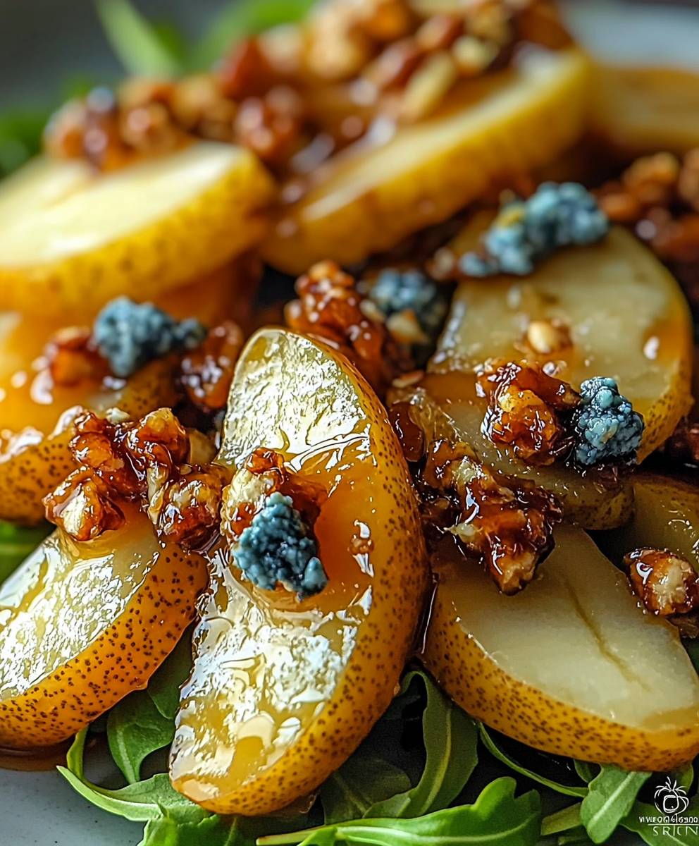 Caramelized Pear Blue Cheese Salad