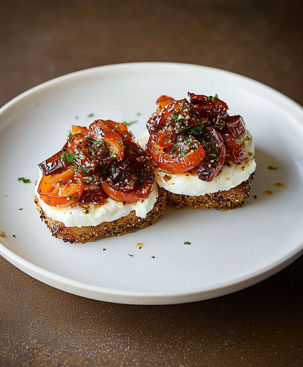 Fettunta with roasted peppers