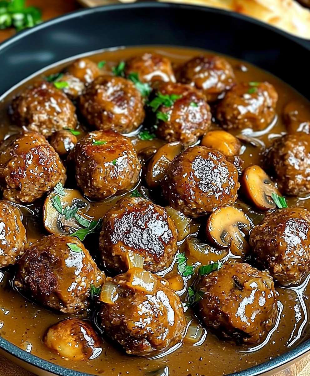 Gourmet Meatballs Mushroom Sauce