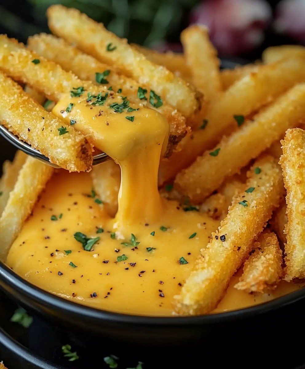 Cheese sauce fries