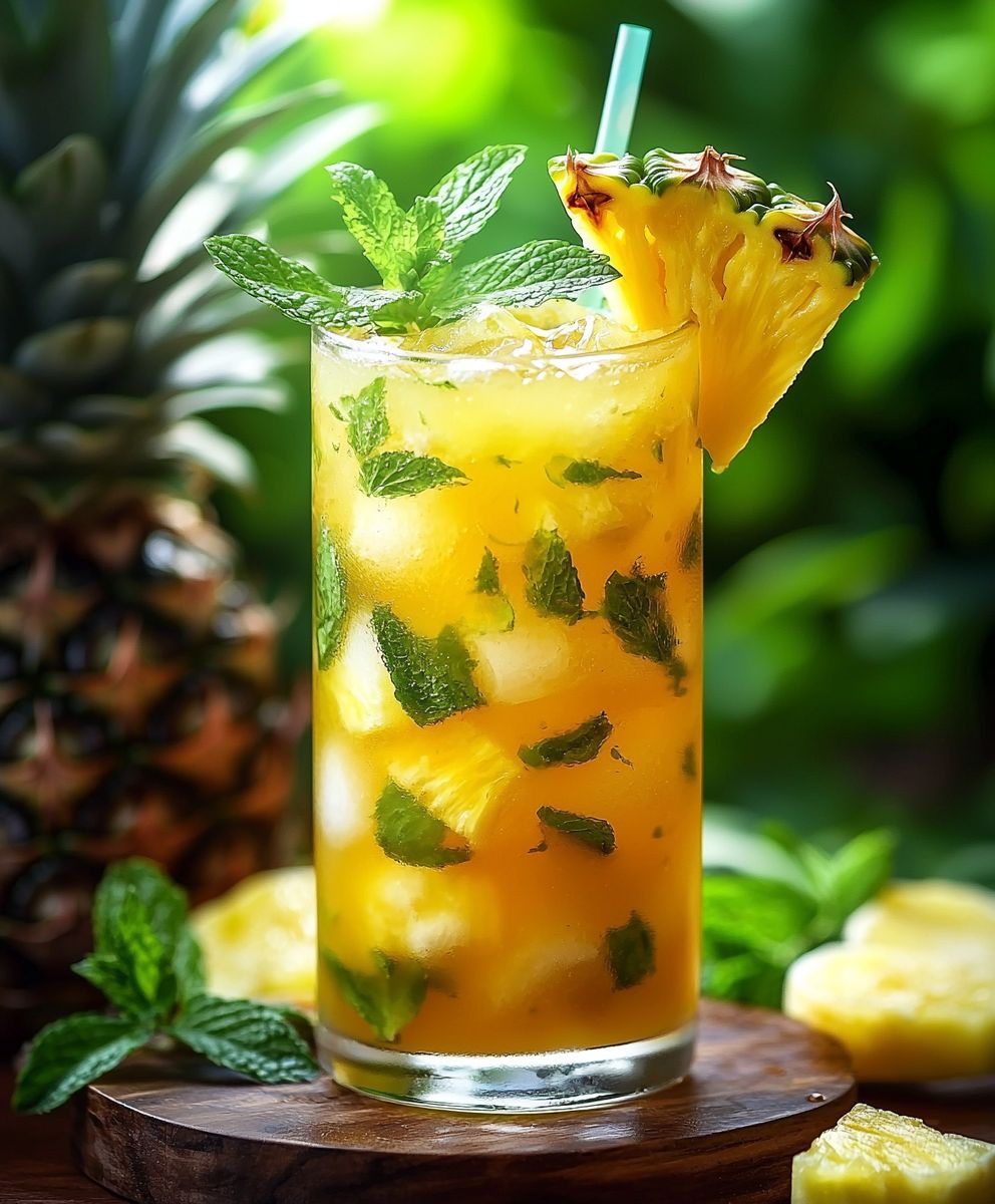 Pineapple Coconut Mojito Mocktail