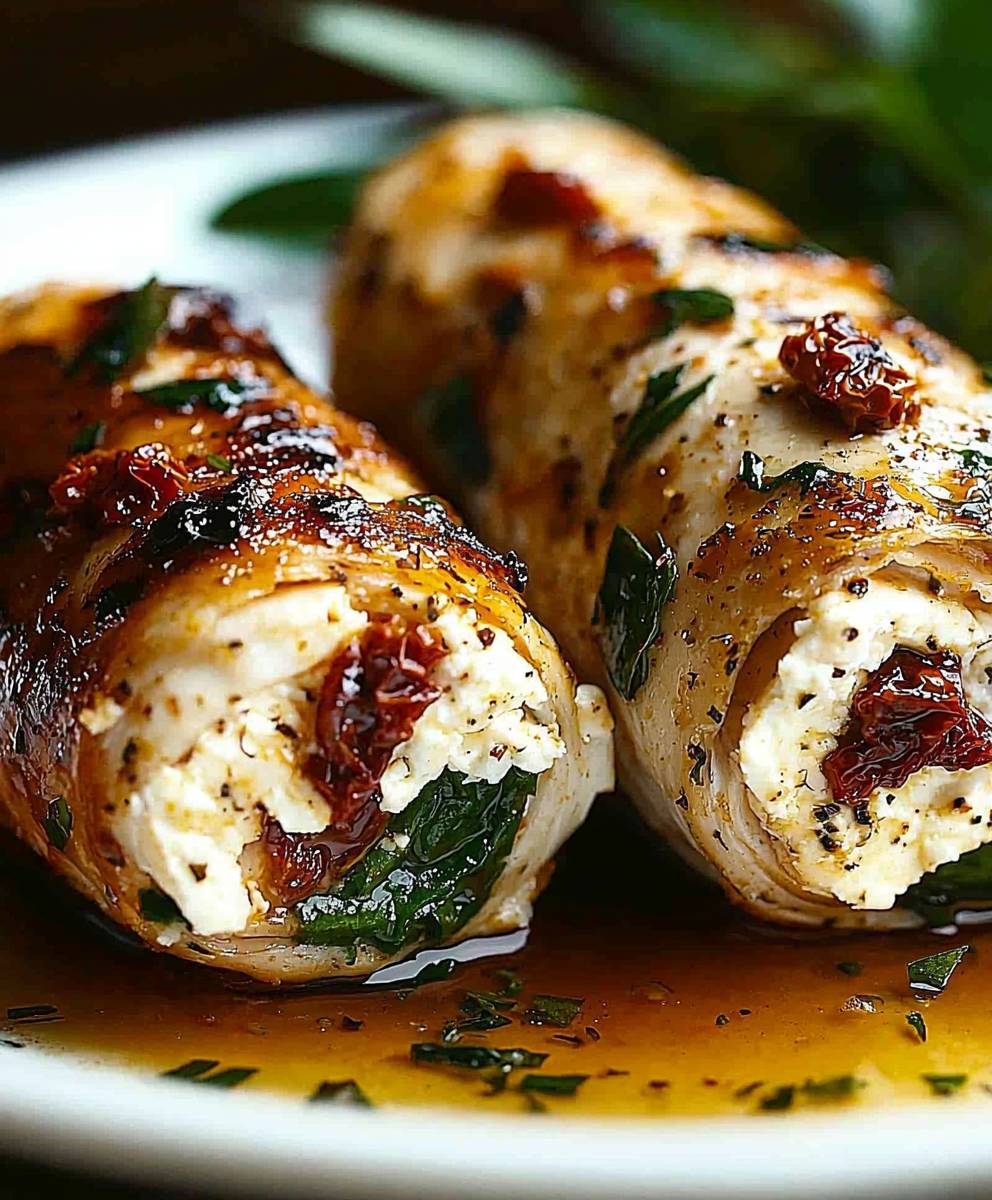 Chicken feta spinach tomatoes