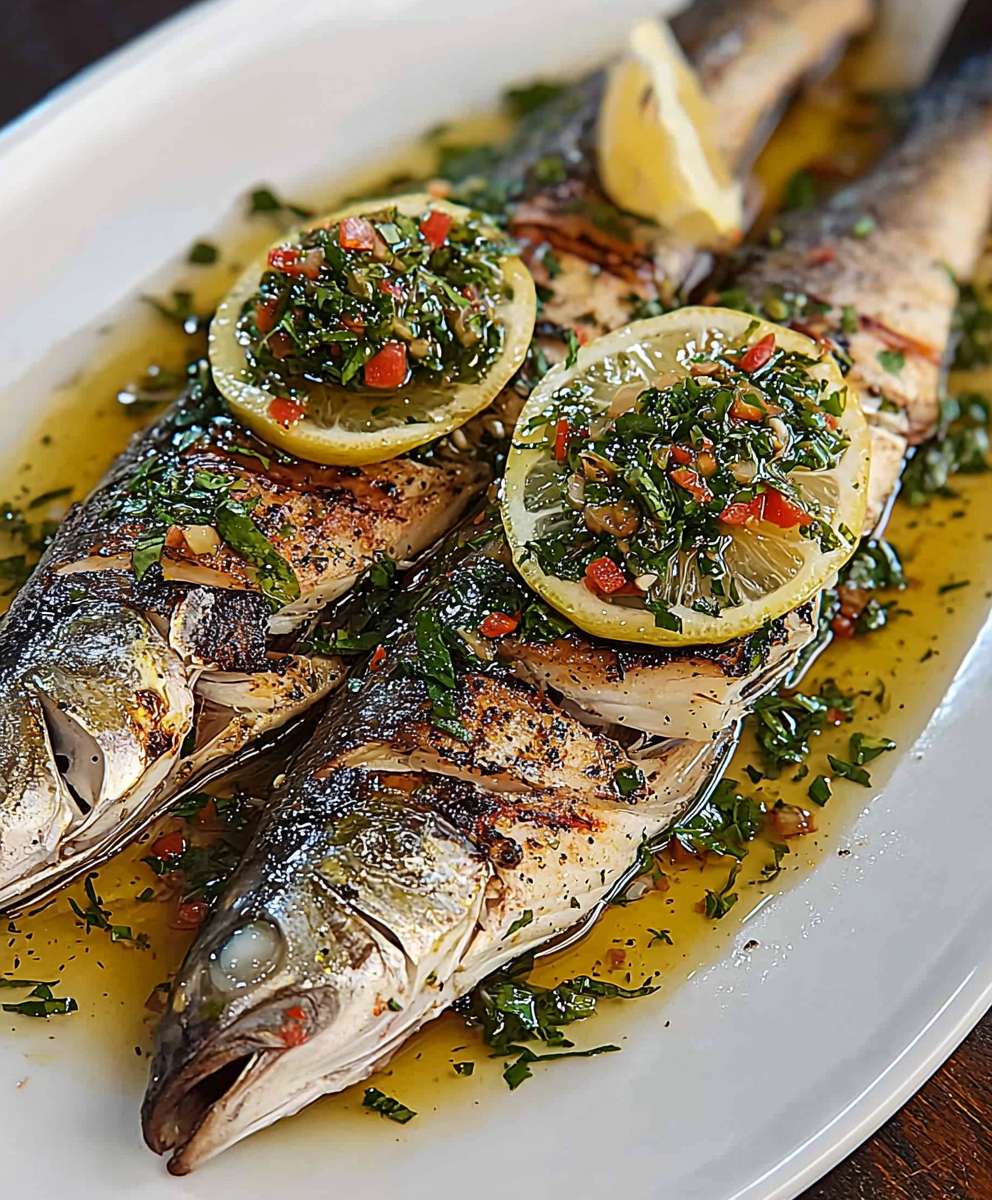 Grilled Branzino with Chile Sauce