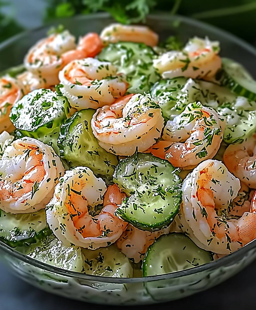 Creamy Cucumber Shrimp Salad