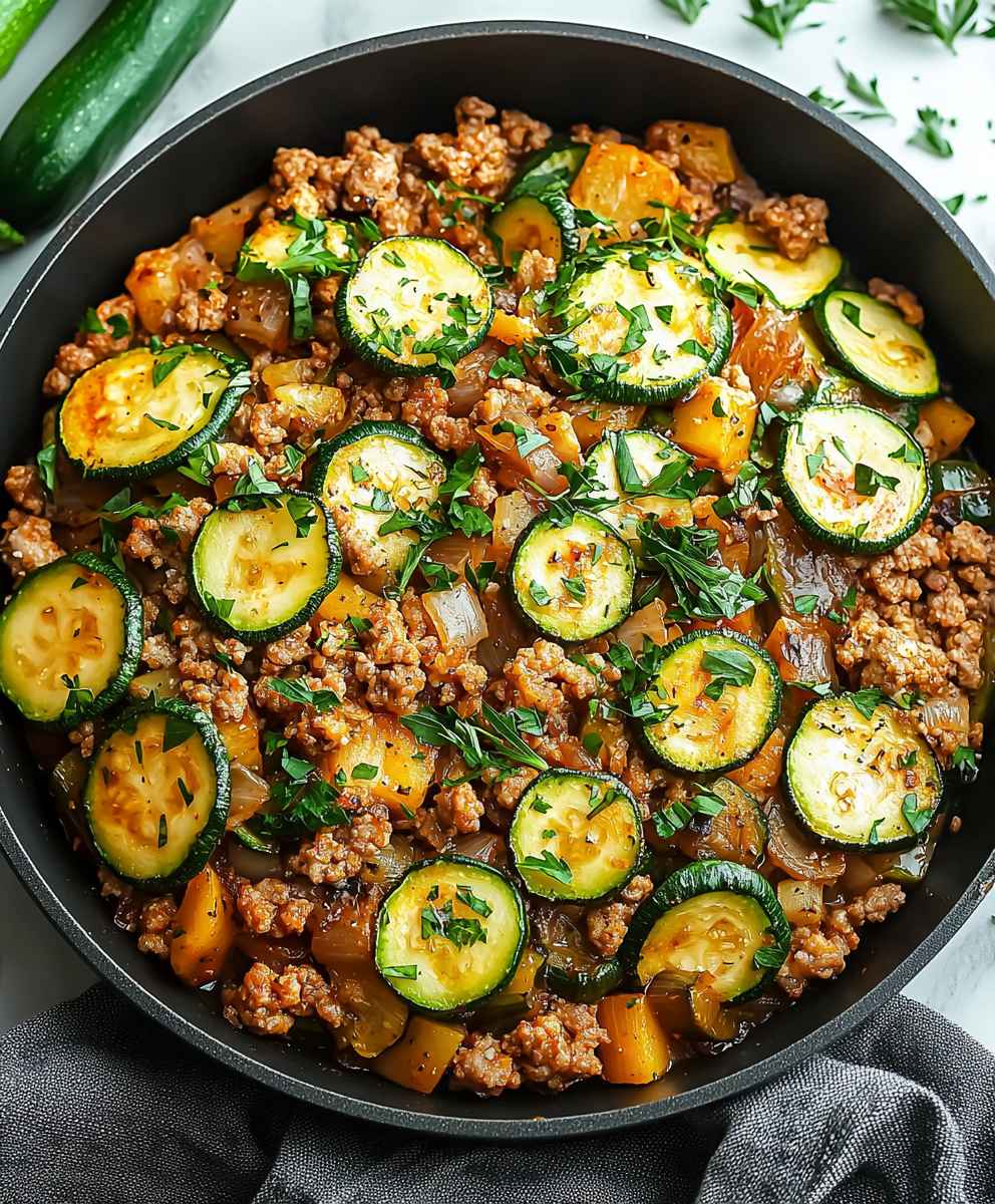 Ground Turkey Zucchini Skillet