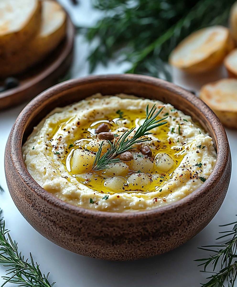 Greek Garlic Potato Dip
