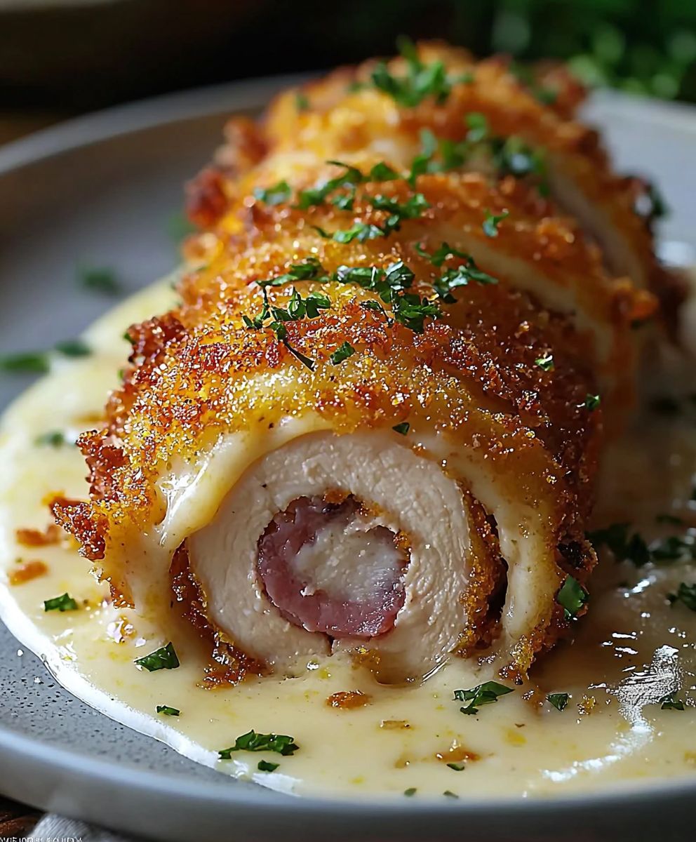 crispy chicken cordon bleu