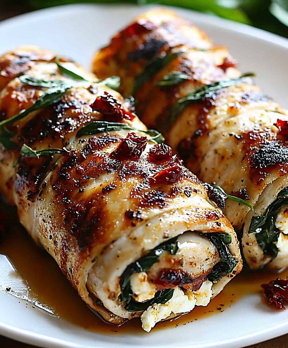 Chicken feta spinach tomatoes