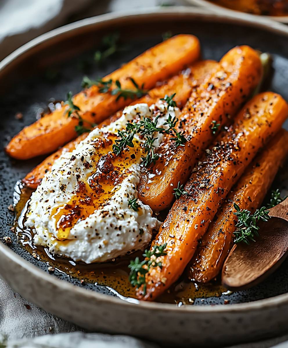 Roasted Carrots Whipped Ricotta