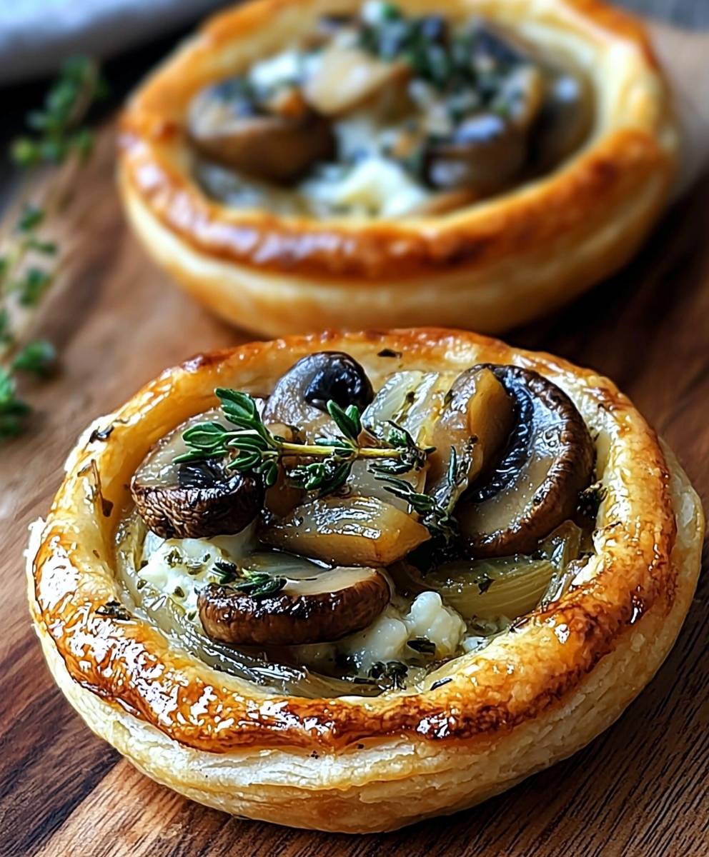 Mushroom Goat Cheese Tarts