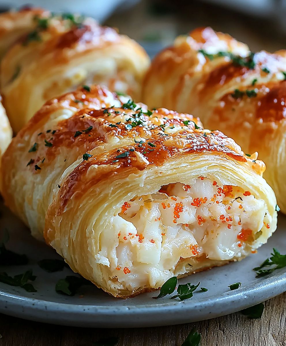 Crab cheese crescent appetizer