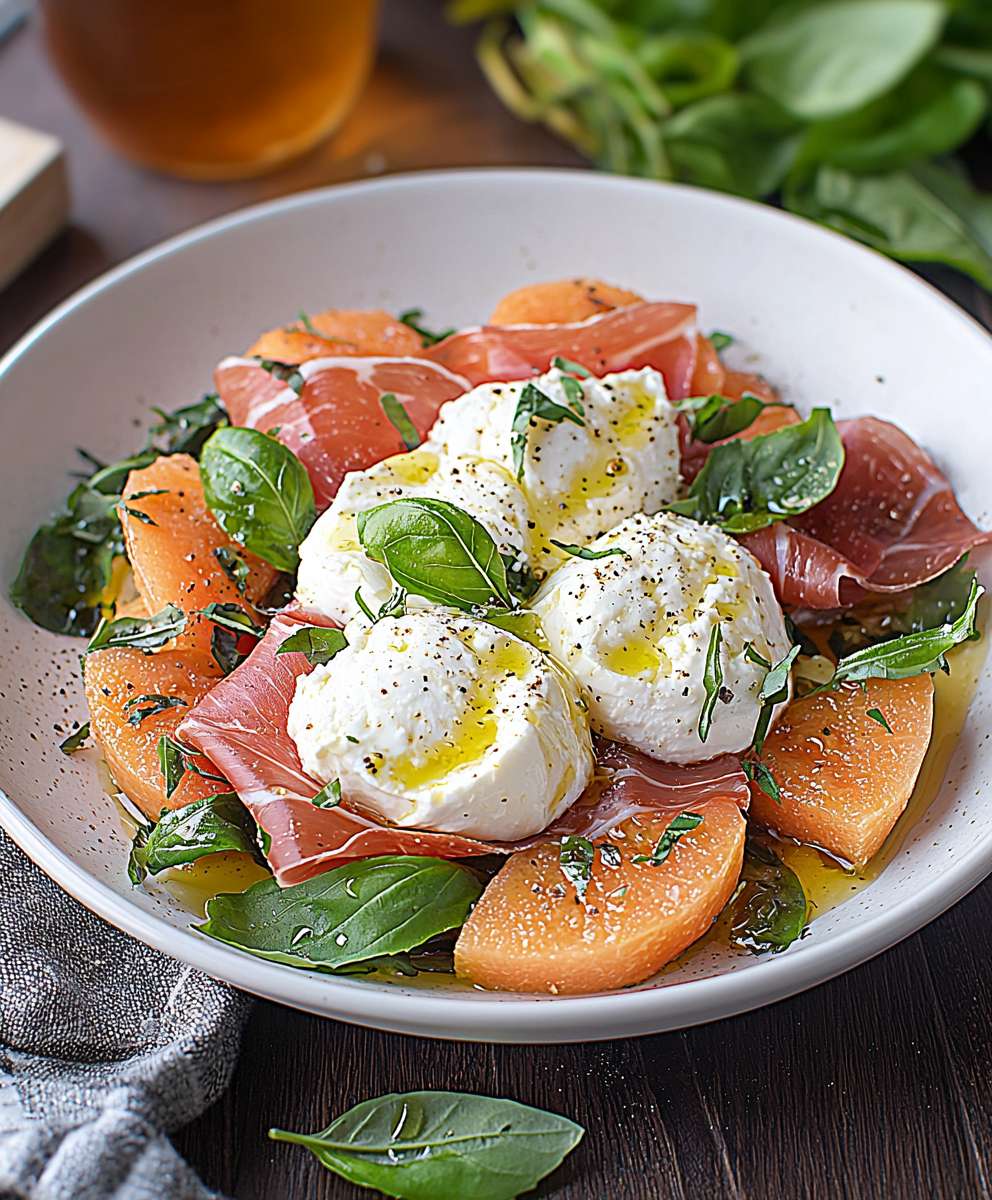 Cantaloupe Prosciutto Salad
