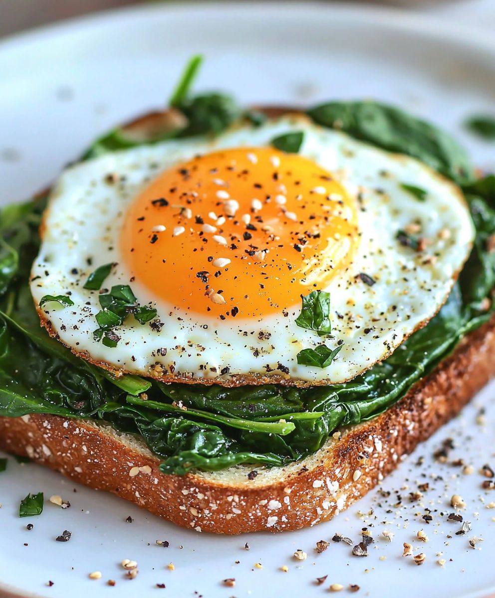 Egg Spinach Toast