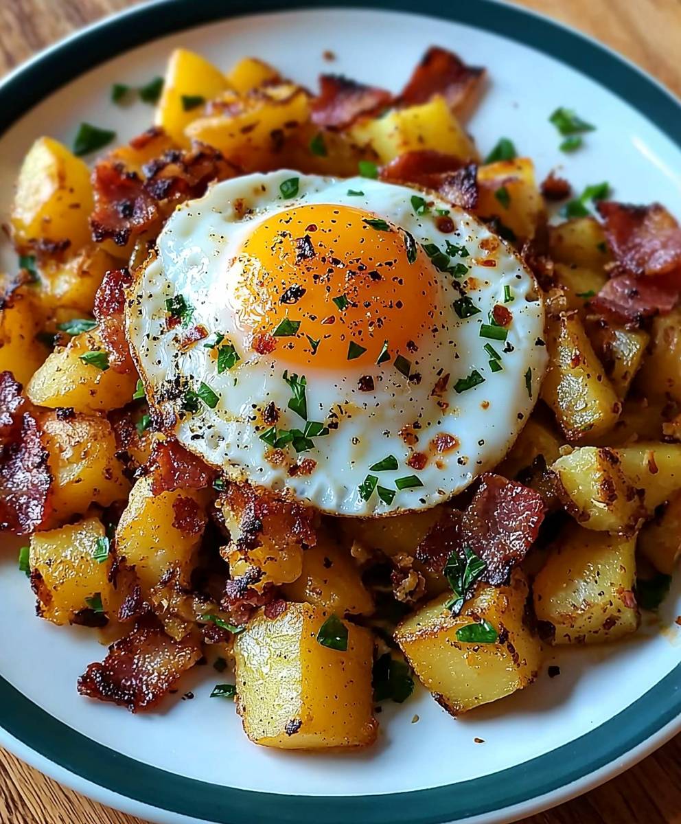 Bacon egg potato hash