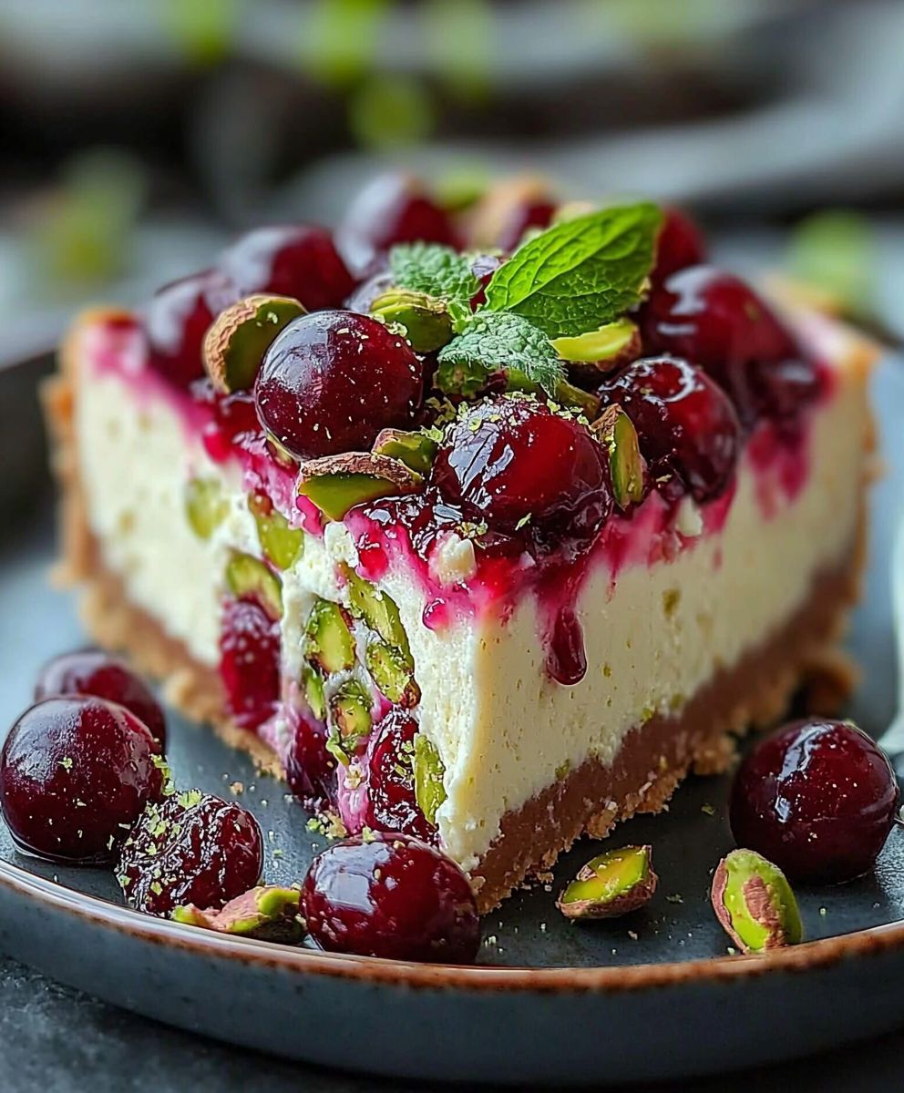 Lemon Lime Cherry Cheesecake