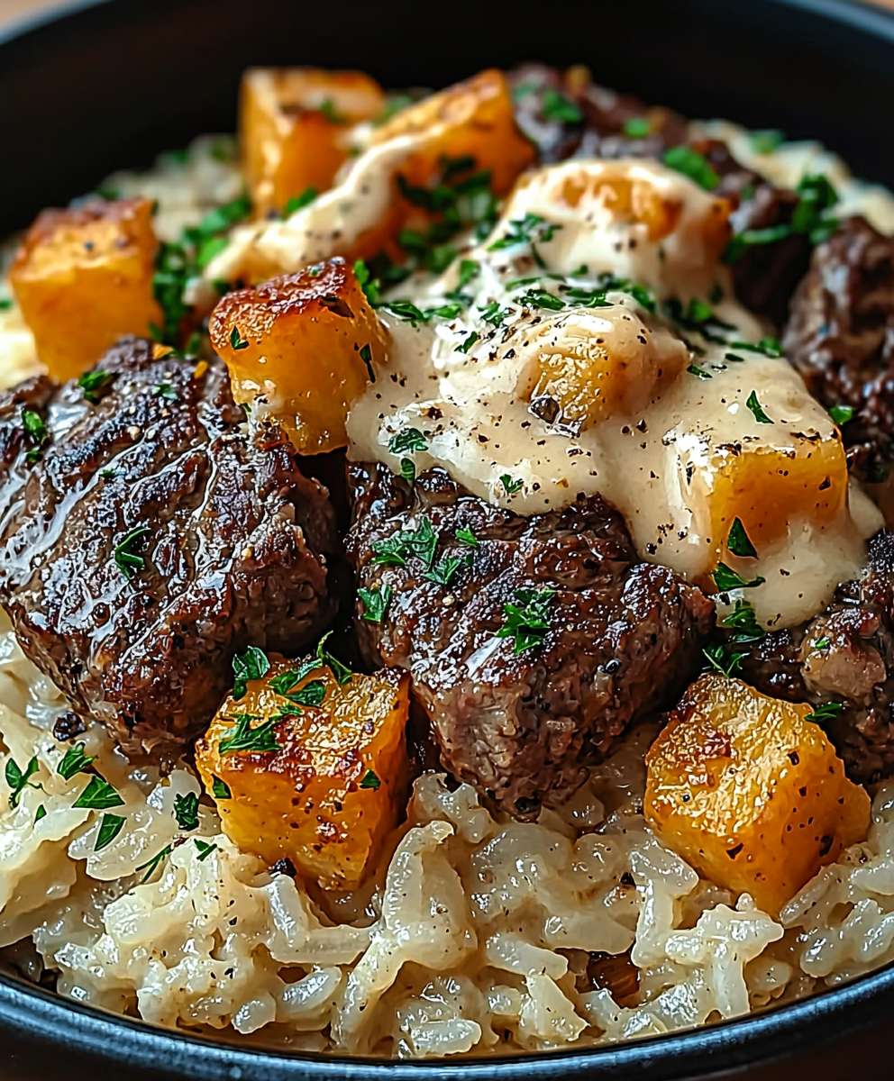 Cheesy Steak Rice