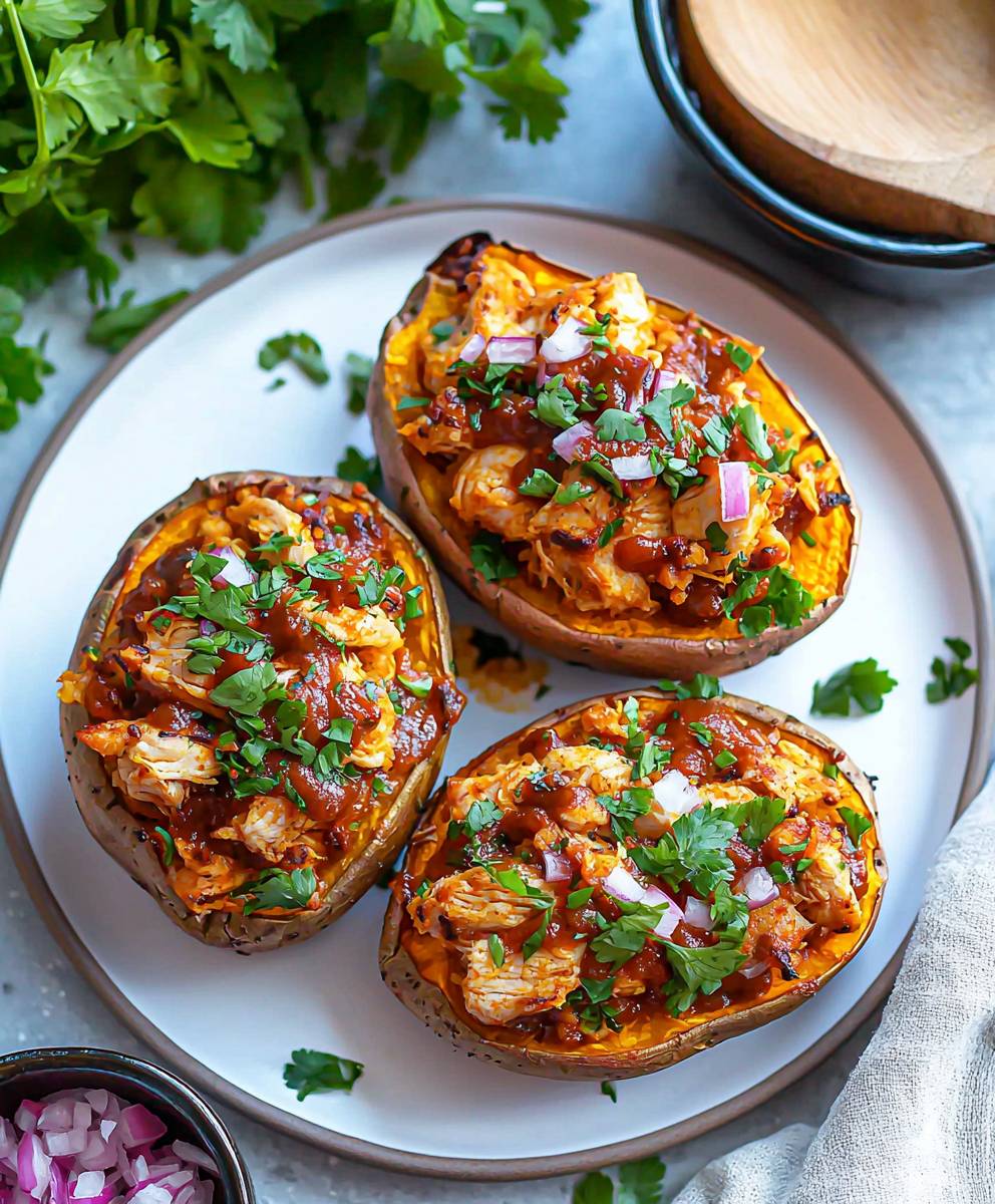 BBQ Chicken Stuffed Potatoes