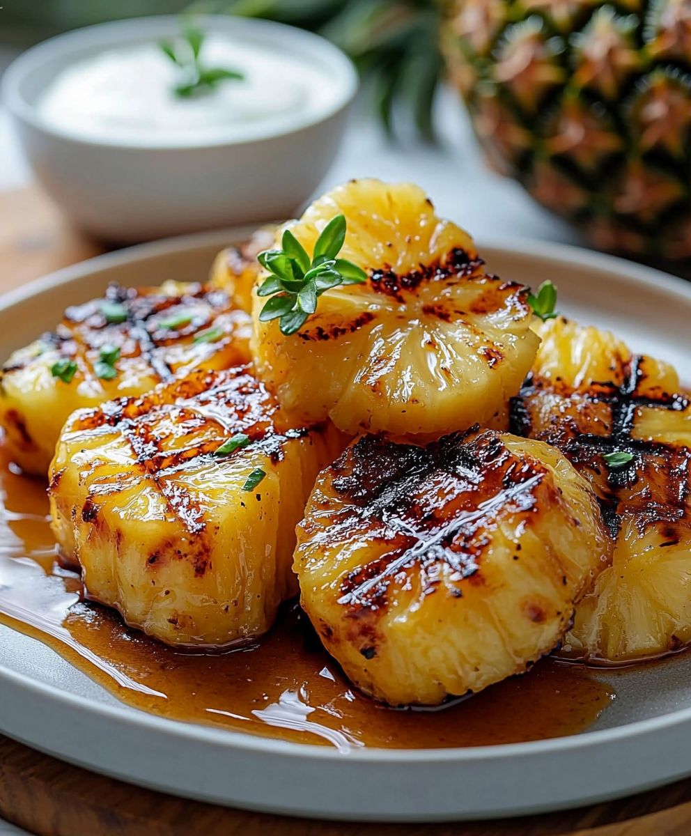 Grilled pineapple