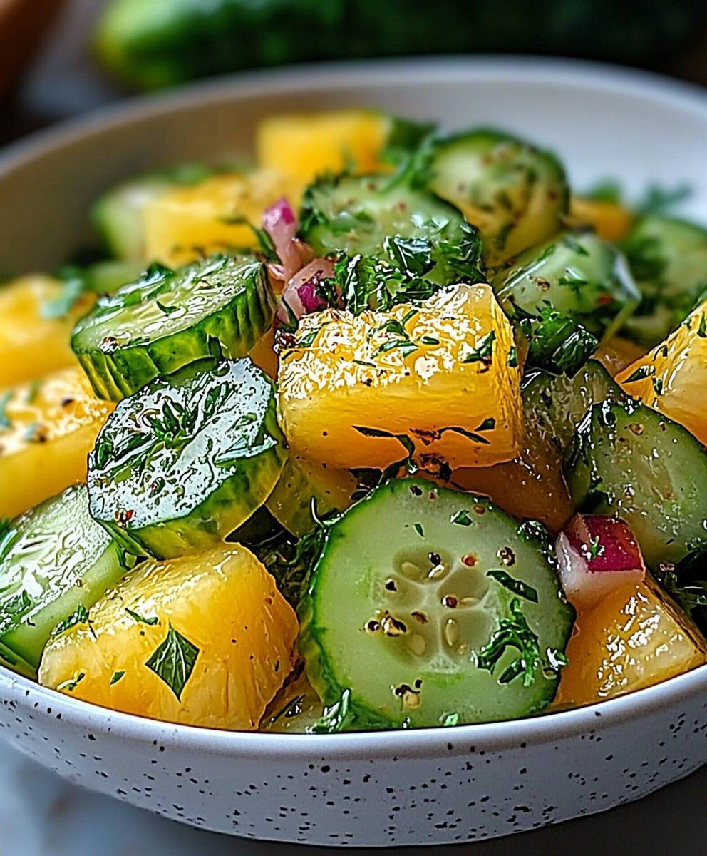 Pineapple cucumber salad