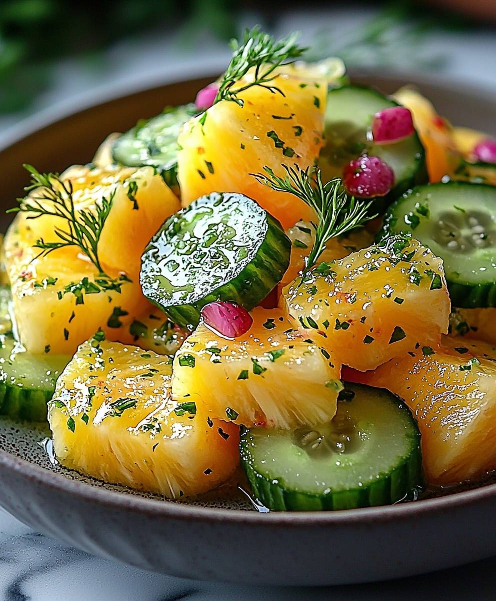 Pineapple cucumber salad