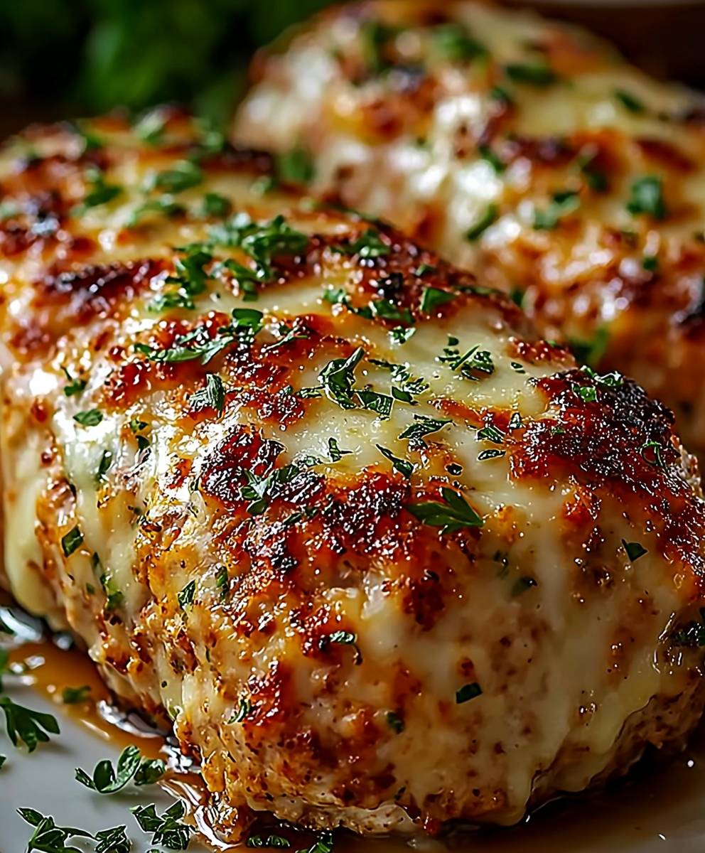 Garlic Parmesan Chicken Meatloaf