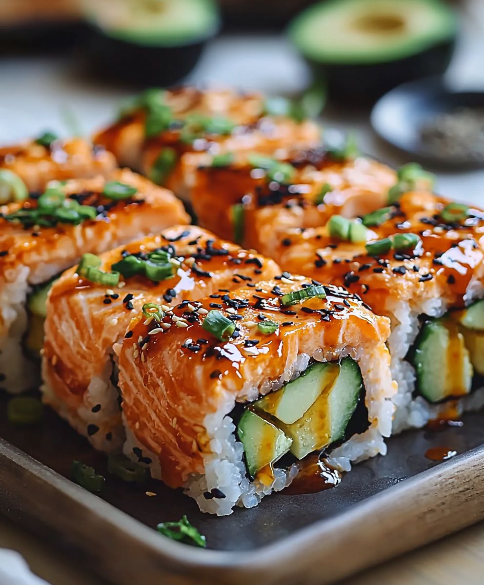 Spicy Salmon Sushi Bake