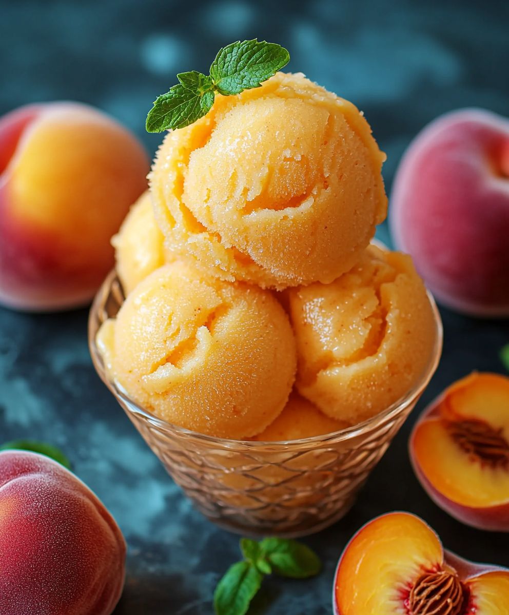 Peach Sorbet Summer Treat