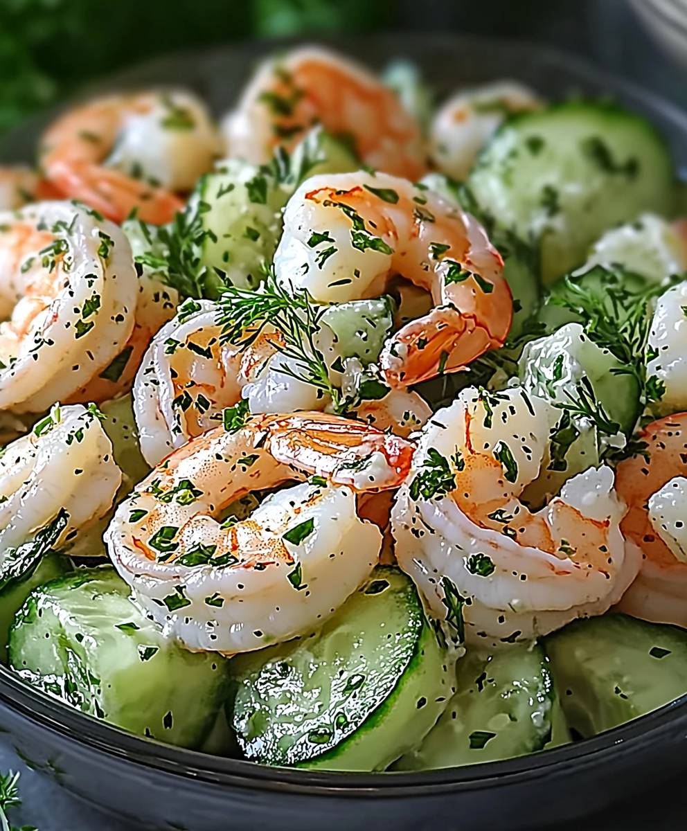 Creamy Cucumber Shrimp Salad