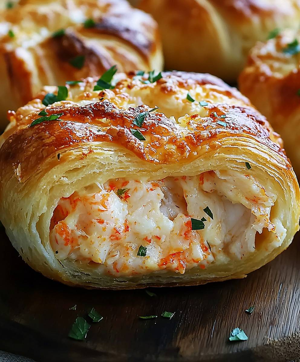 Crab cheese crescent appetizer