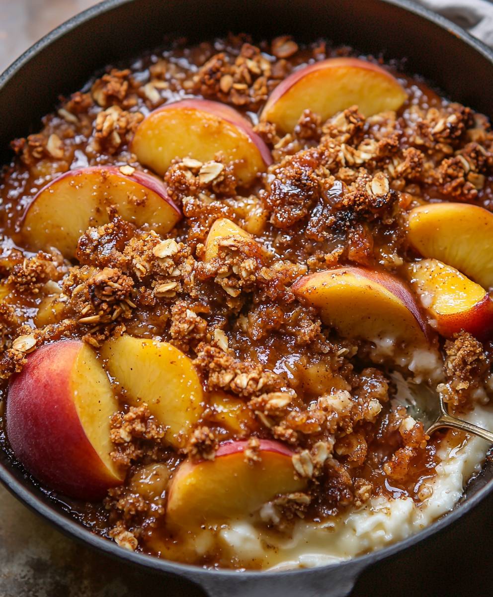 Bourbon Peach Crisp