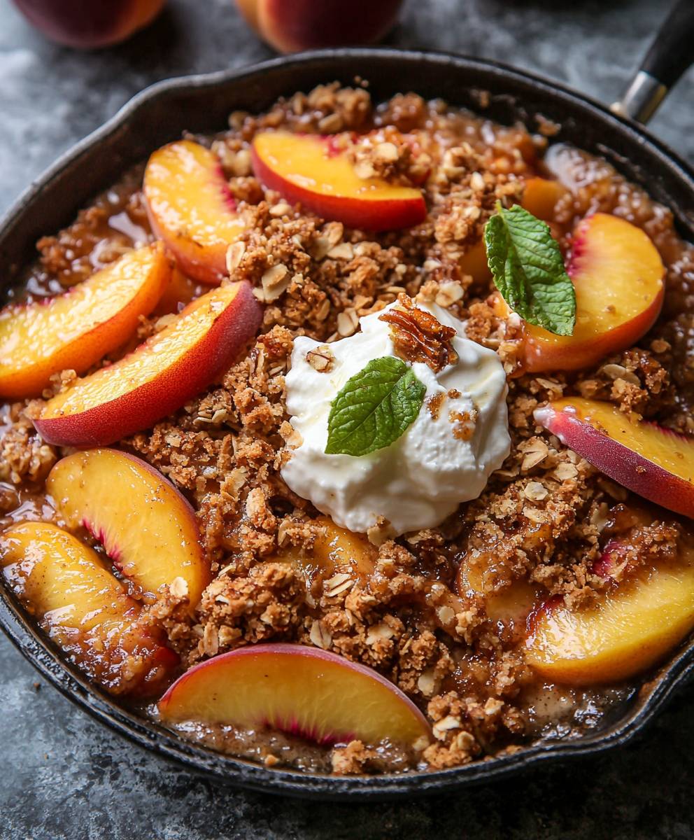 Bourbon Peach Crisp